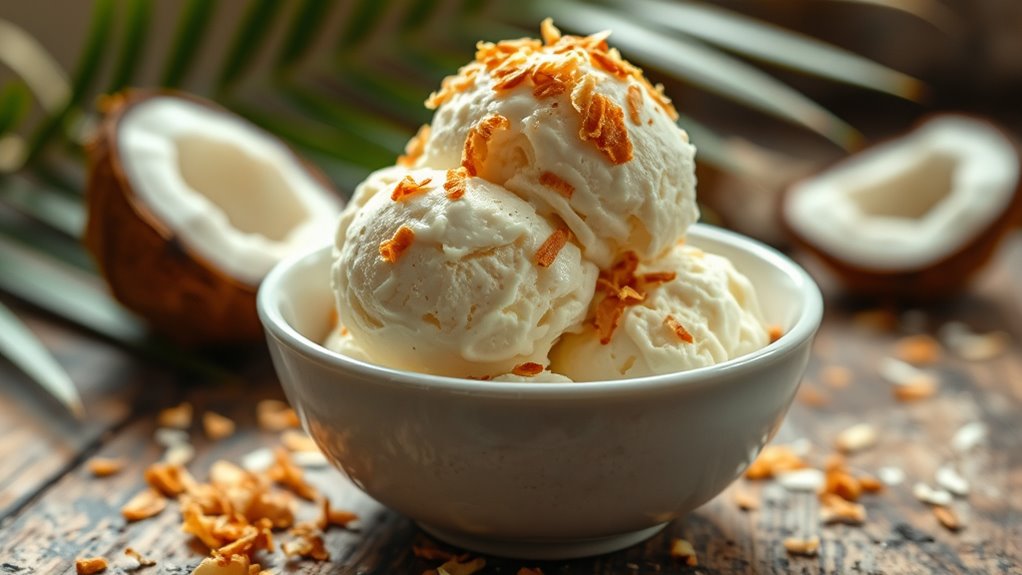 serve with toasted coconut