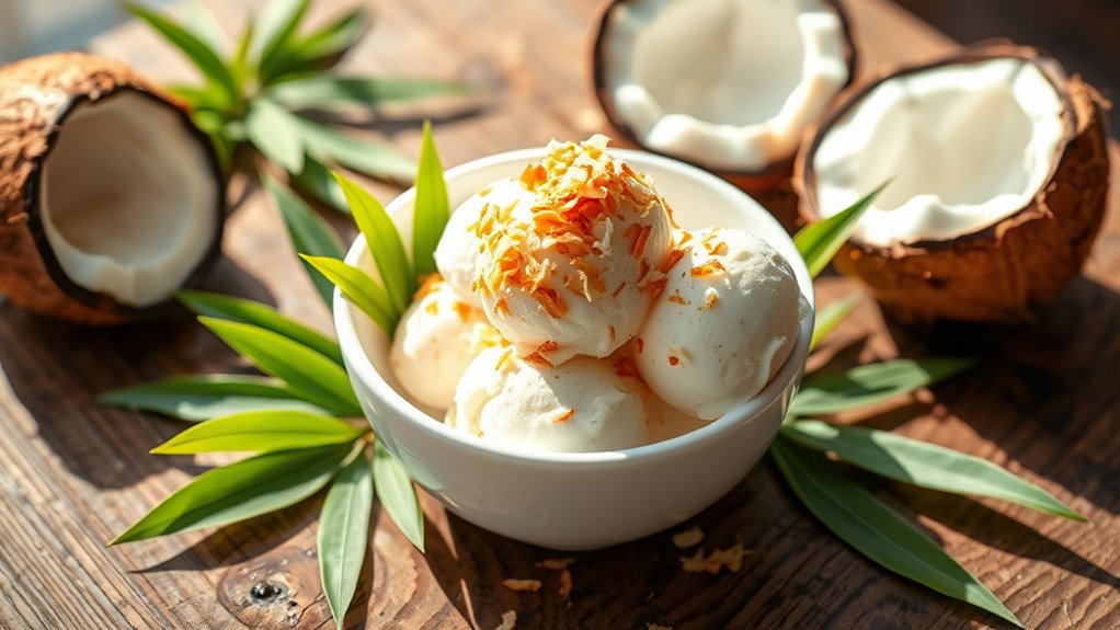 serve with toasted coconut