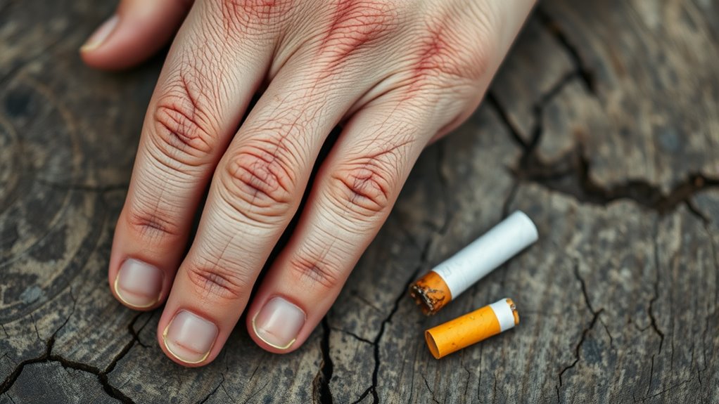 smoking harms skin health