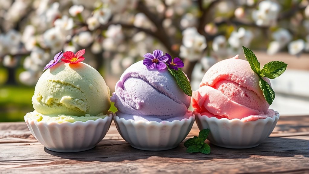 spring ice cream selection