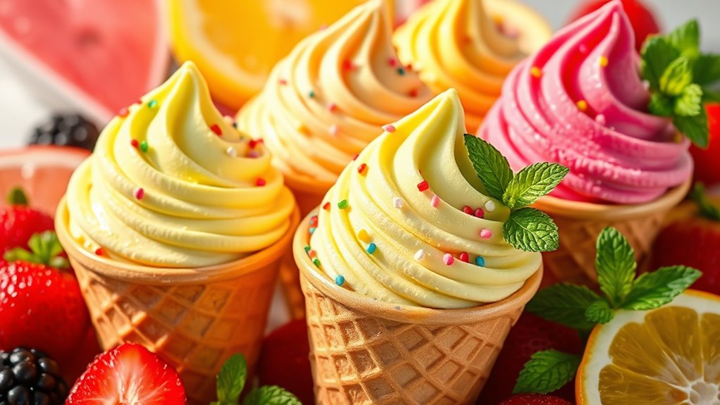 summer ice cream selection
