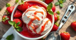 summer strawberry ice cream