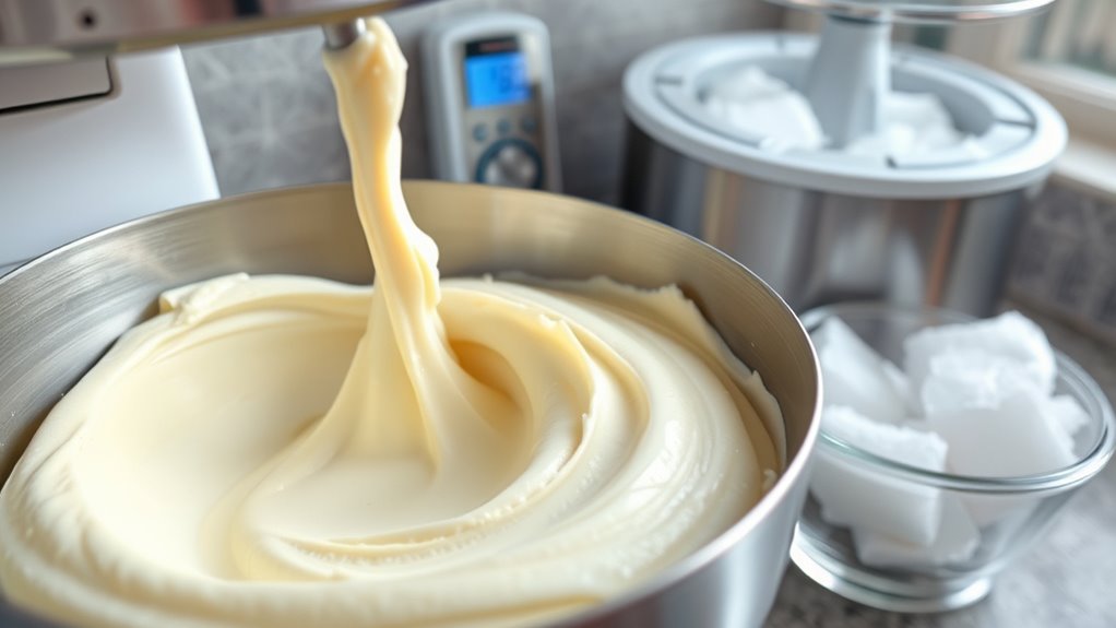 temperature control during churning