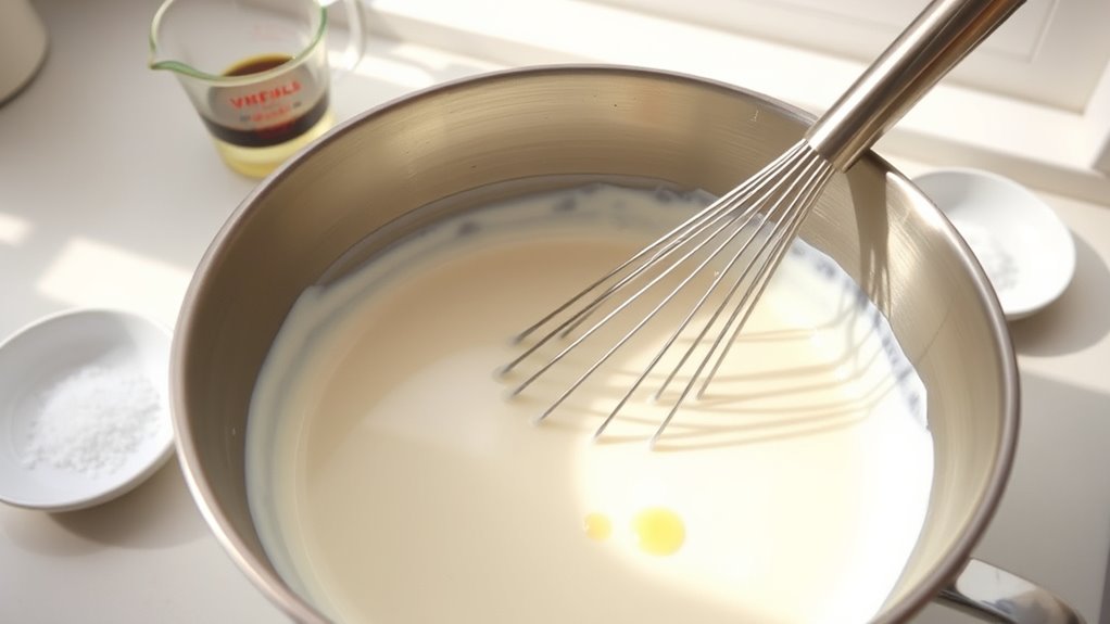 thoroughly blend soy milk