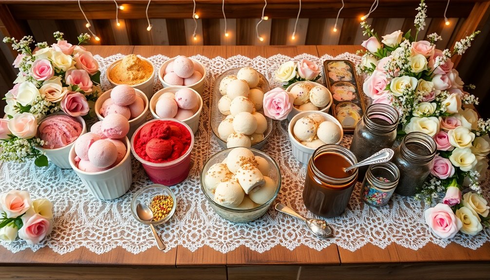 wedding ice cream buffet