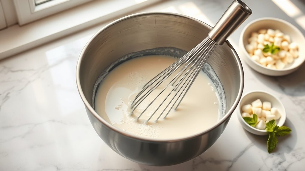whisk in heavy cream