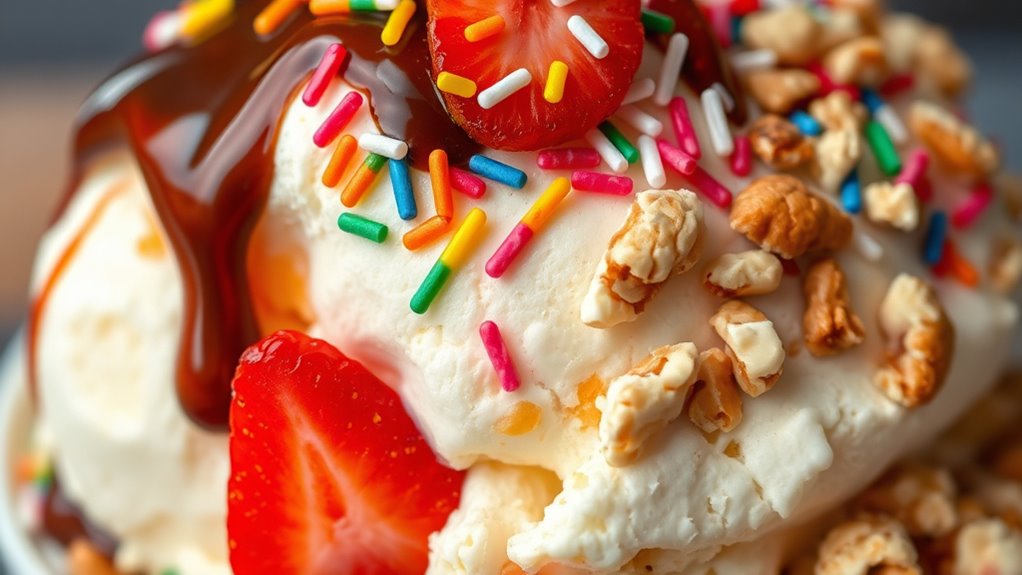choose complementary ice cream toppings