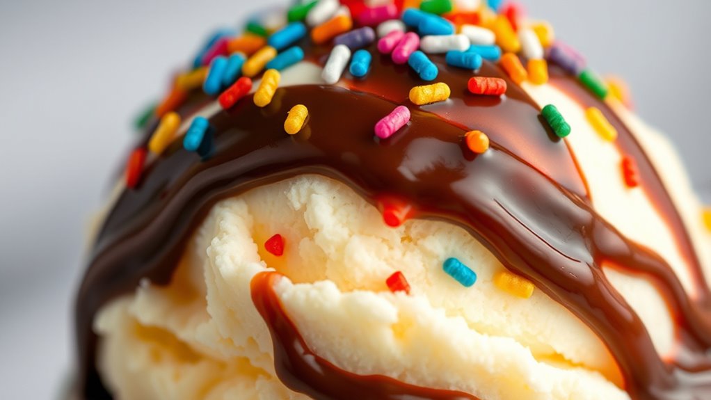 colorful layered toppings presentation