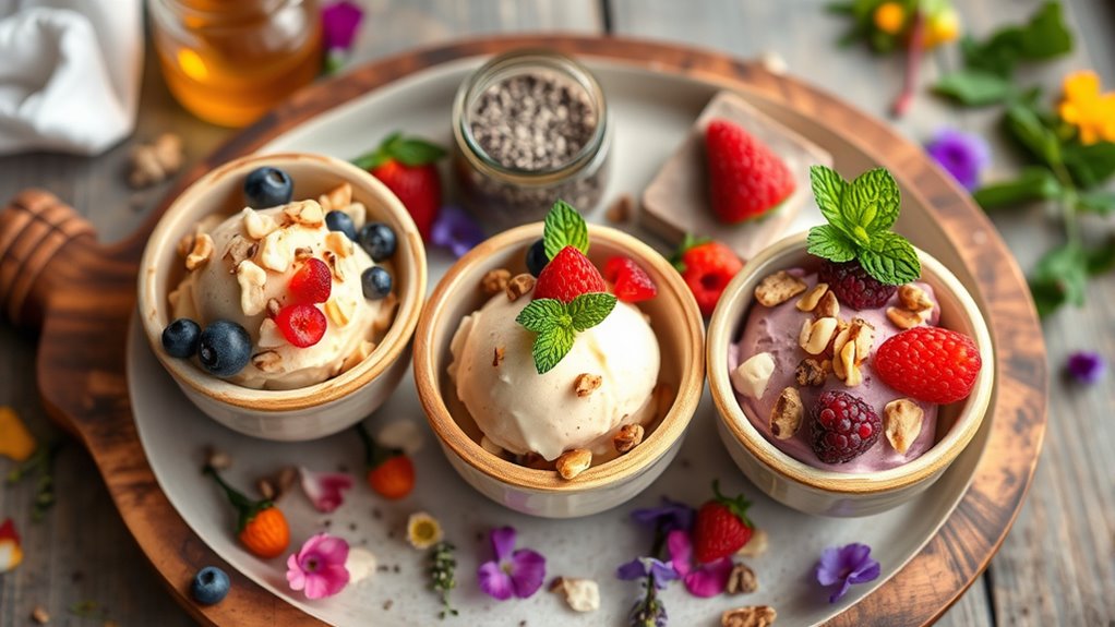 colorful toppings and creative containers