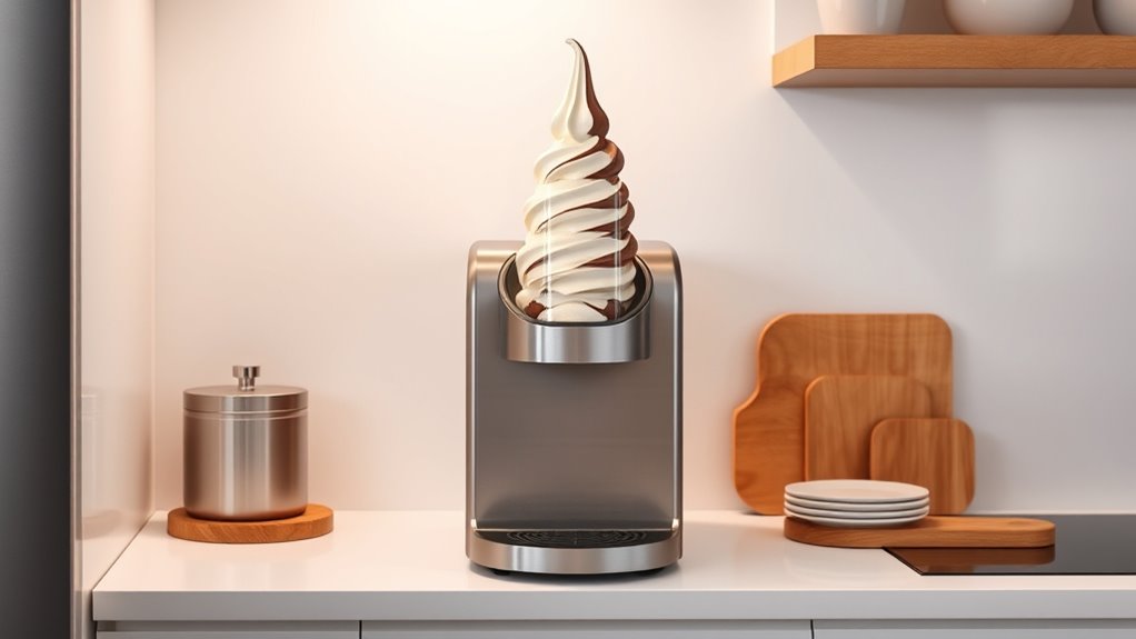 compact space saving soft serve