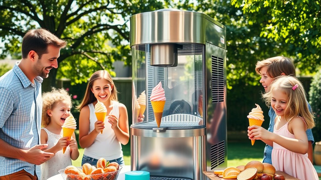 family ice cream making
