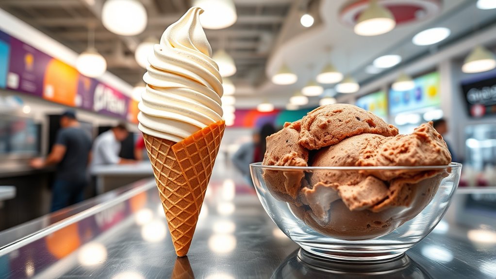 ice cream availability varies