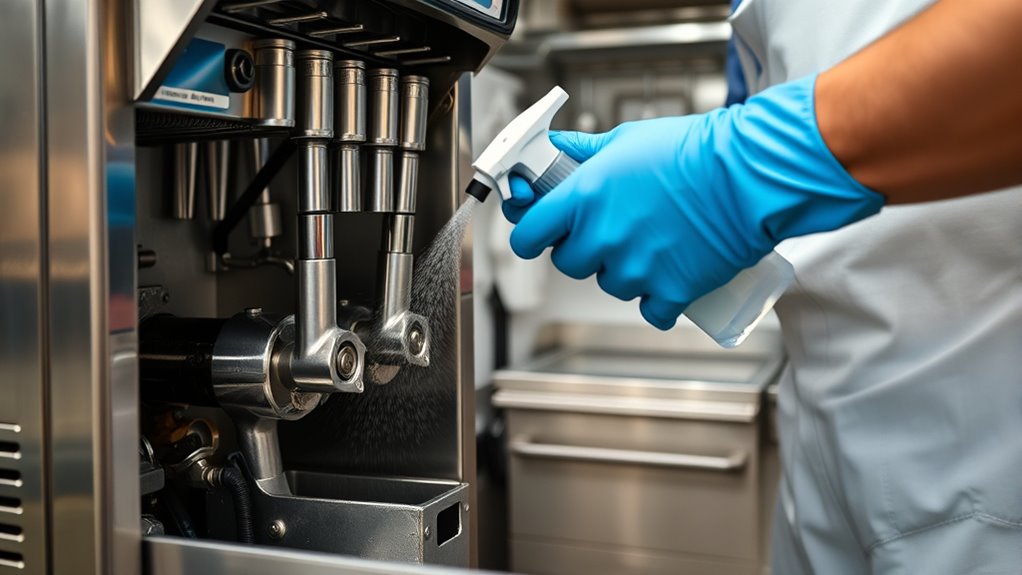 proper commercial ice cream cleaning