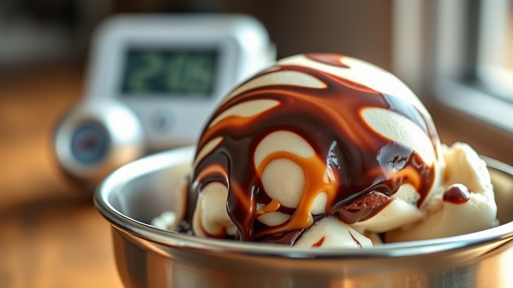 serve ice cream at optimal temperature