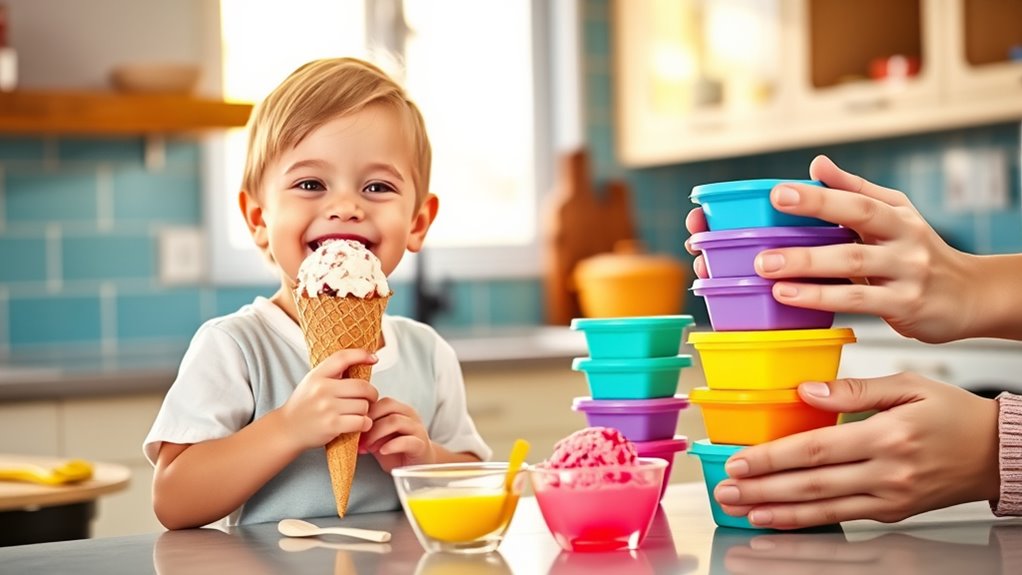 child friendly spill proof frozen treats