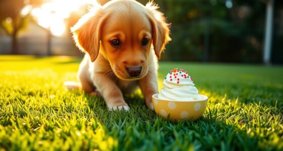 dog safety with ice cream