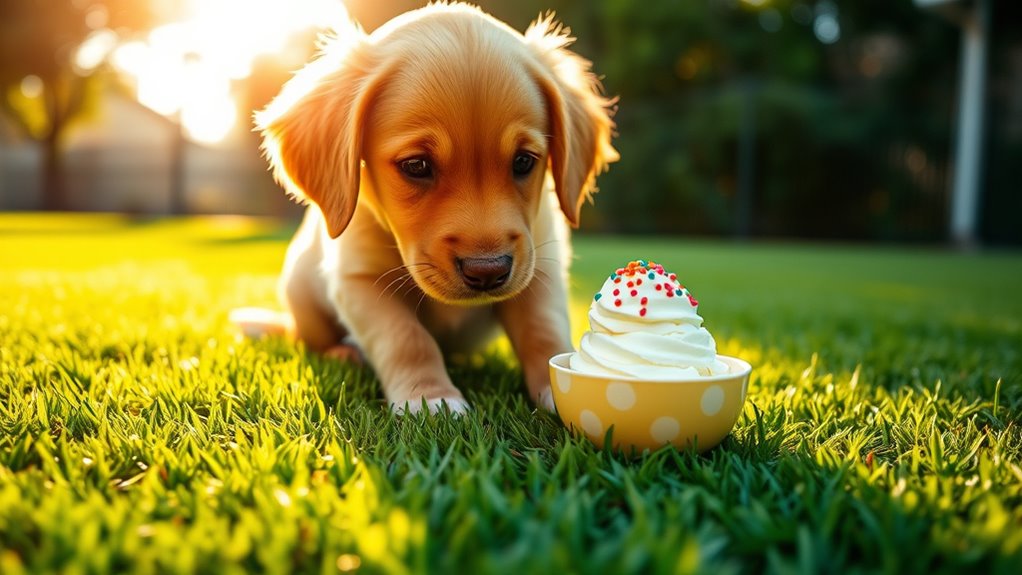 dog safety with ice cream