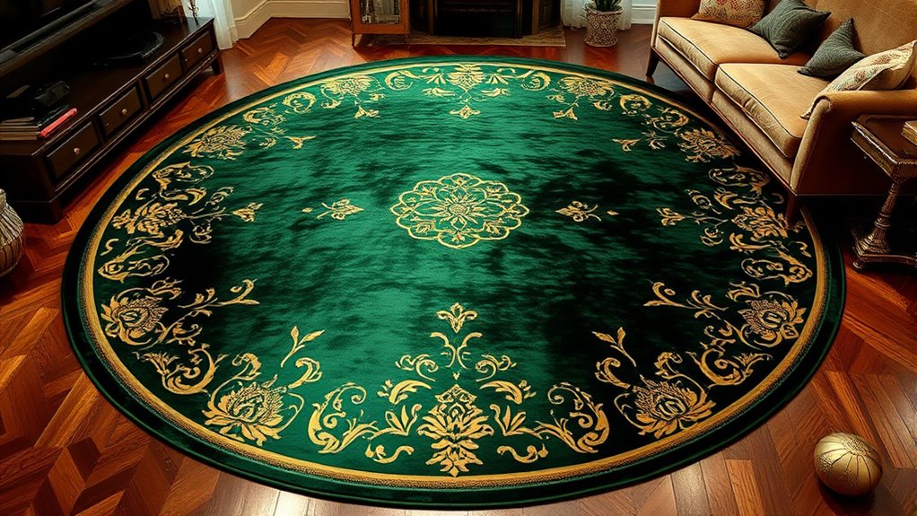 elegant 8 ft silk round rugs