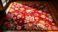 elegant floral silk carpets