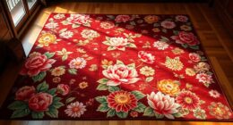 elegant floral silk carpets