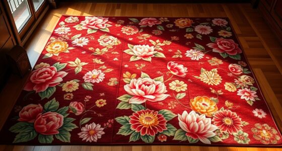elegant floral silk carpets