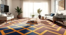elegant geometric silk rugs