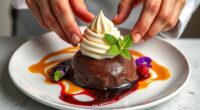 elegant ice cream presentation