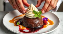 elegant ice cream presentation
