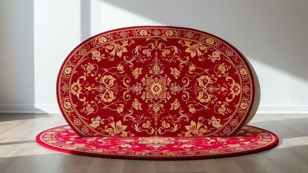 elegant oval silk carpets