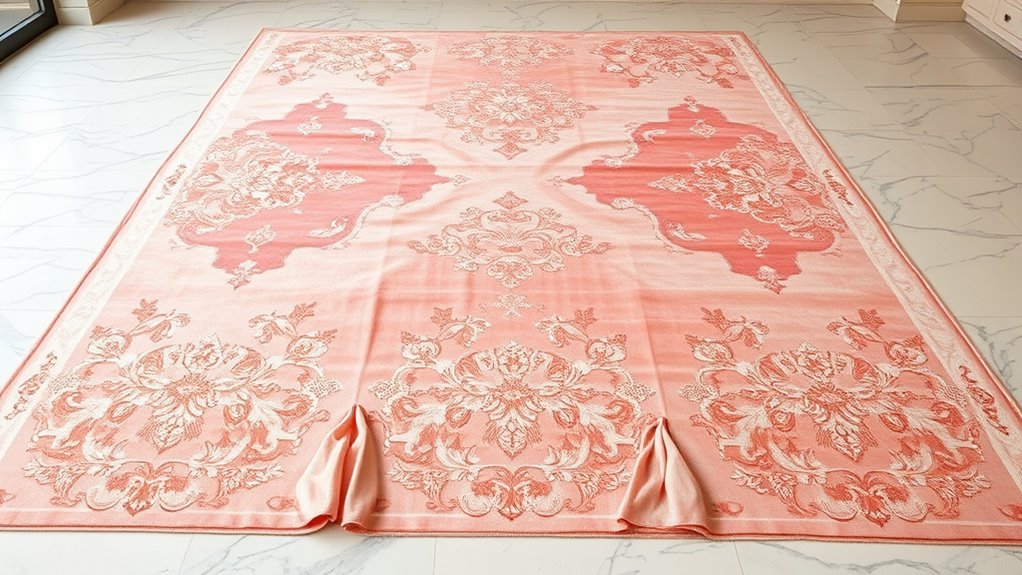 elegant pink silk rugs