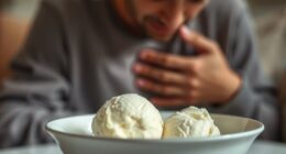 ice cream and stomach relief
