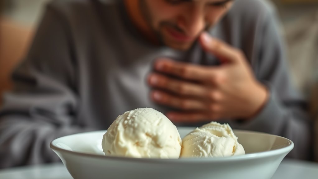 ice cream and stomach relief