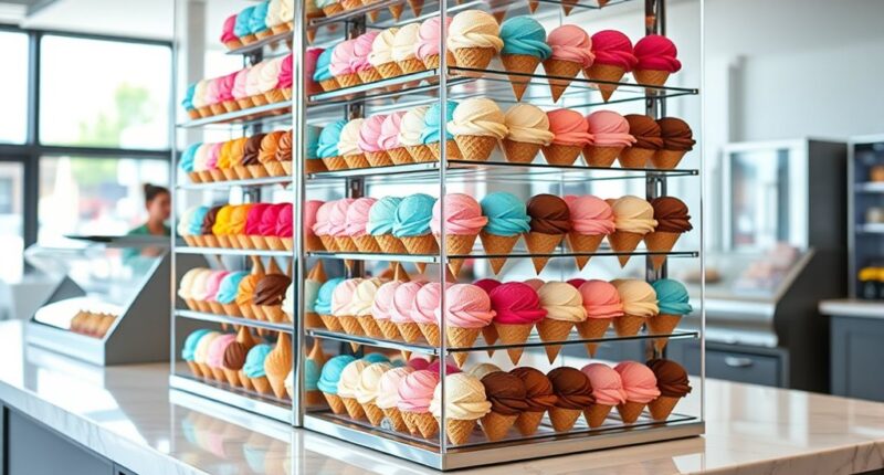 14 Best Ice Cream Cone Wrappers That Keep Your Treats Fresh And Stylish Ice Cream Cone Display Racks X44yg 800x430