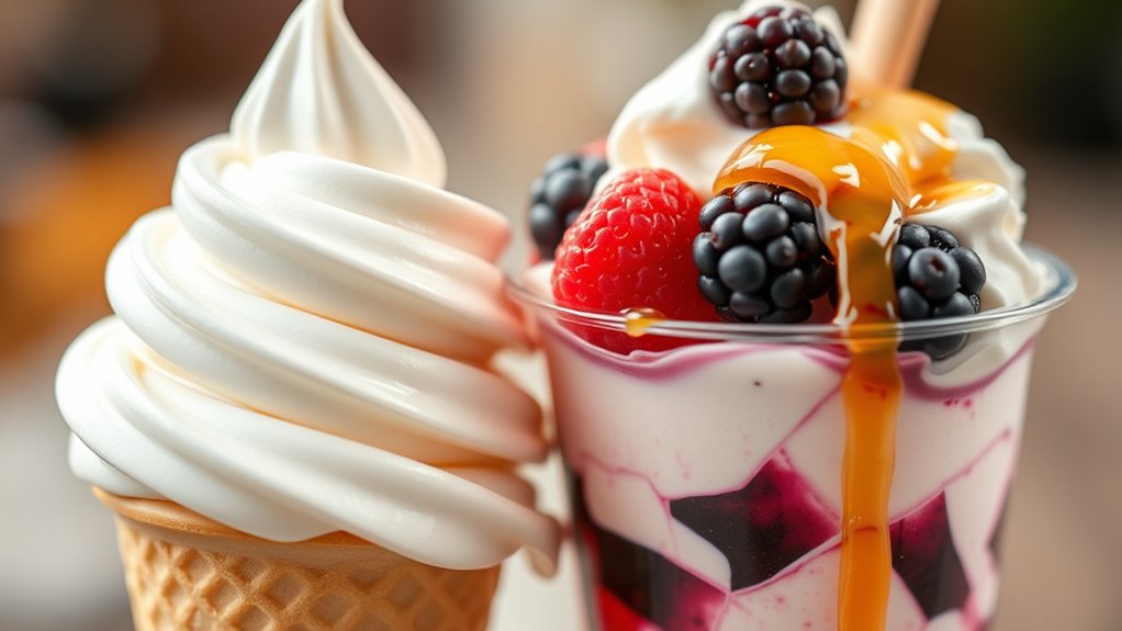 ice cream versus frozen yogurt