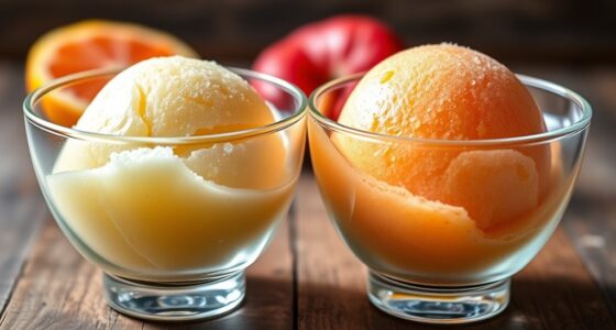 ice creams fruity differences