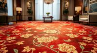 luxury glossy silk carpets