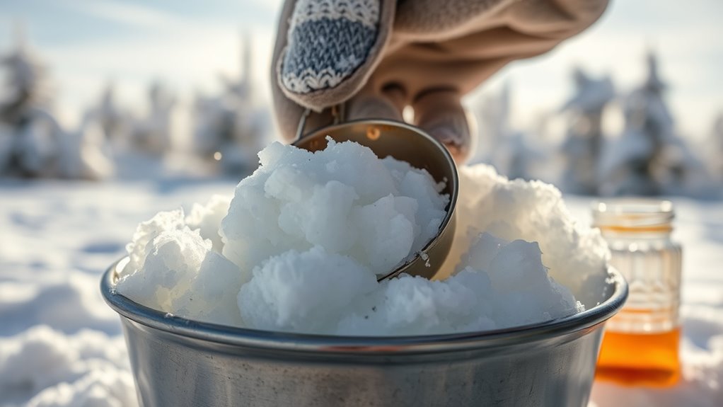 make ice cream with snow