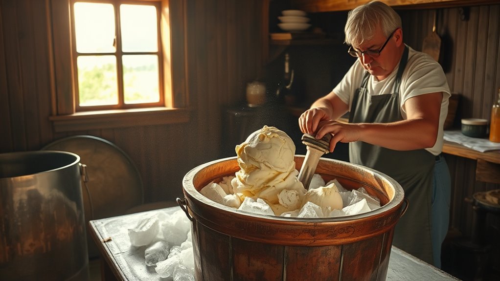 pre freezer ice cream methods