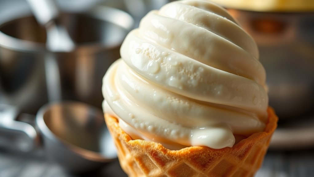 proper ice cream serving temperature