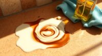removing thick ice cream residue