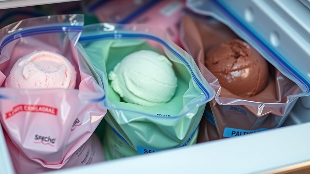 top ice cream freezer storage