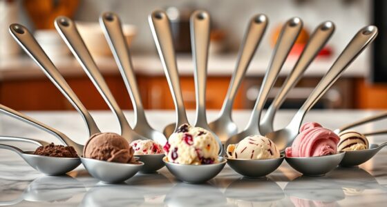 top long handle ice cream spoons