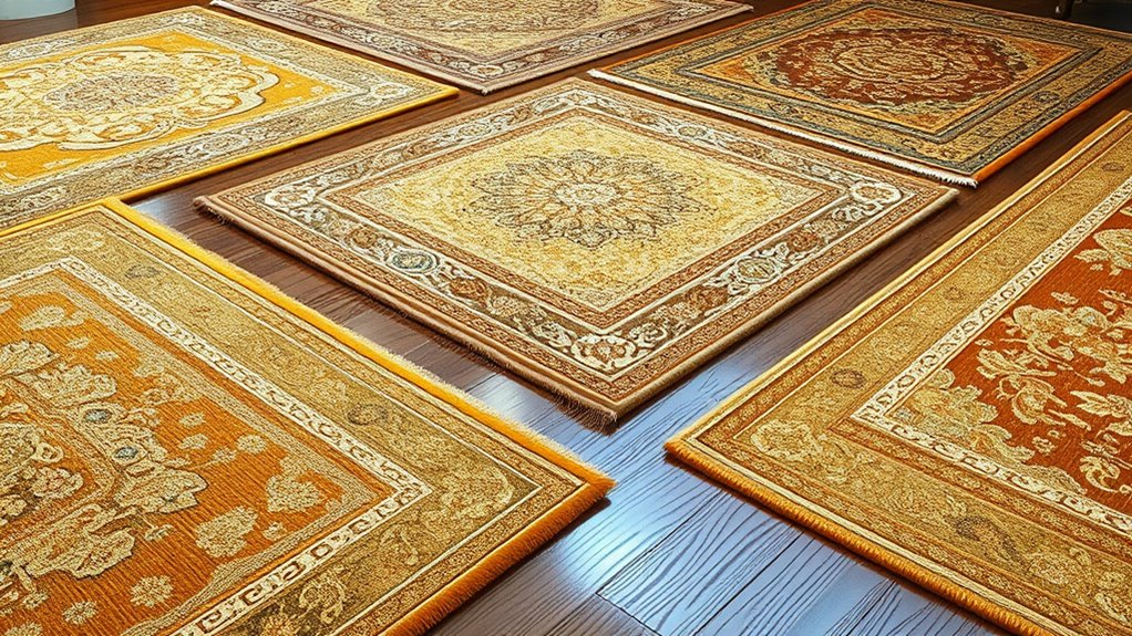 top metallic silk carpets