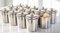 top stainless ice cream storage