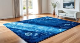 top yilong blue silk rugs