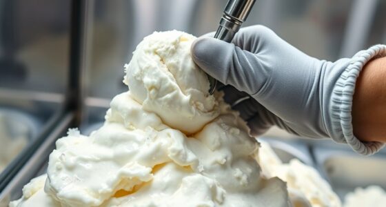 warm water softens ice cream