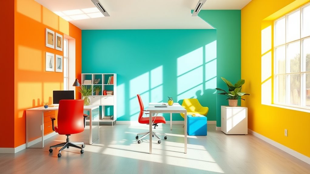 use vibrant color accents