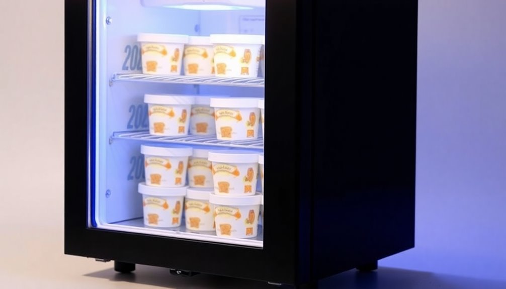 mini freezer size and features