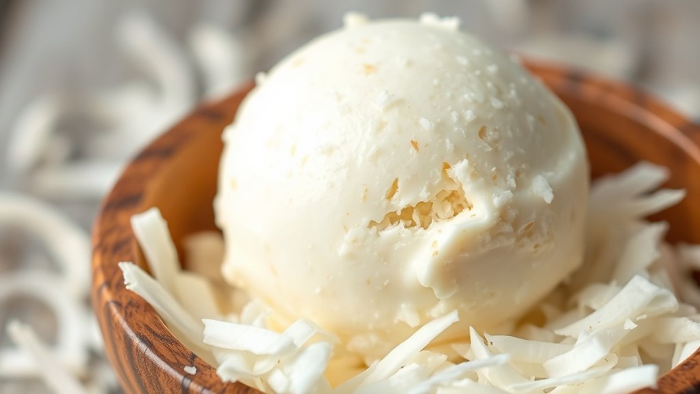 coconut ice cream prevents greasiness