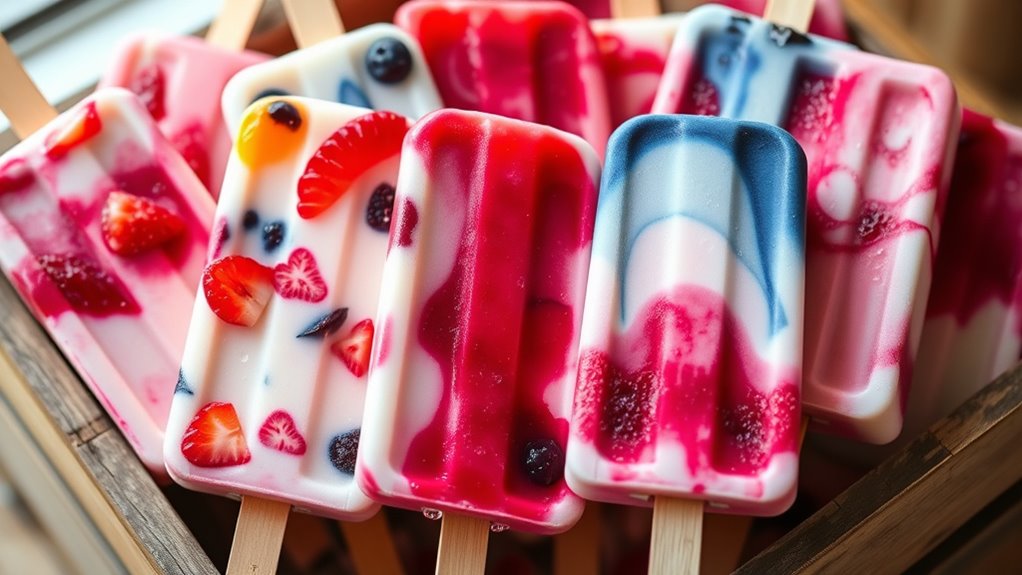 creative frozen treats presentation
